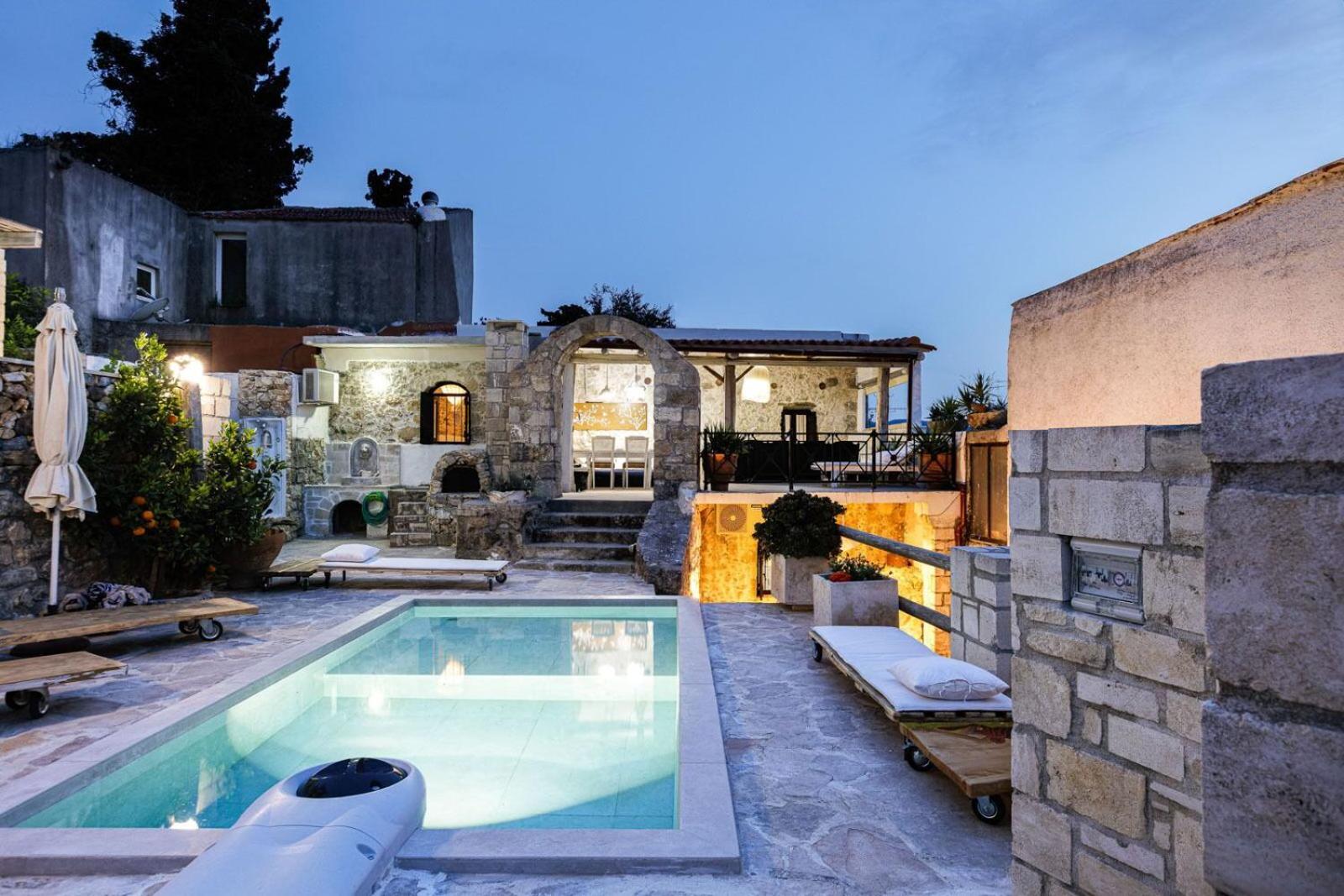 Antonia'S Stonebuilt Mansion With A Private Pool Villa Arménoi Exteriör bild
